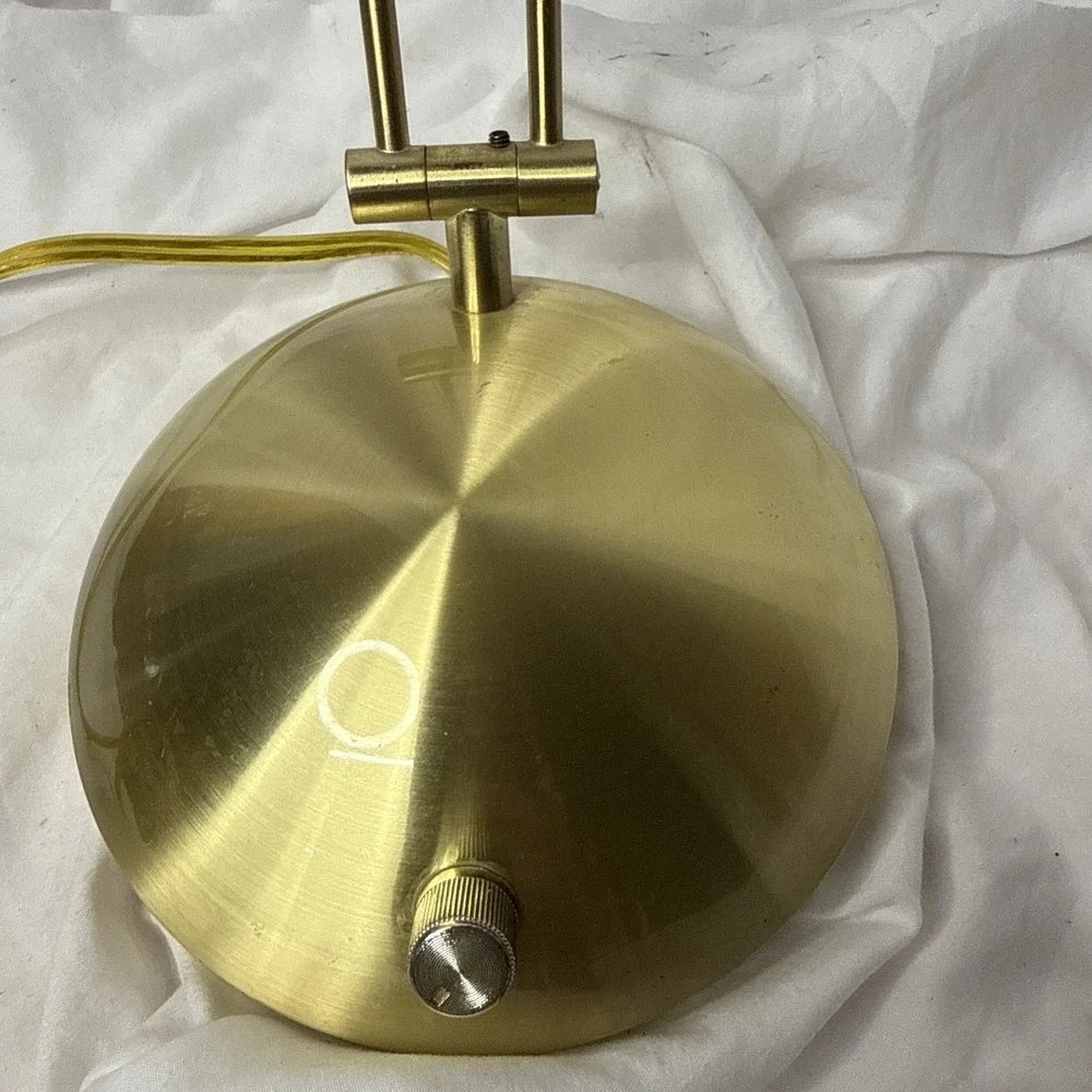 Vintage PostModern Brass Halogen Desk Lamp Lite Source LS3616 Retro 90's Dimmer